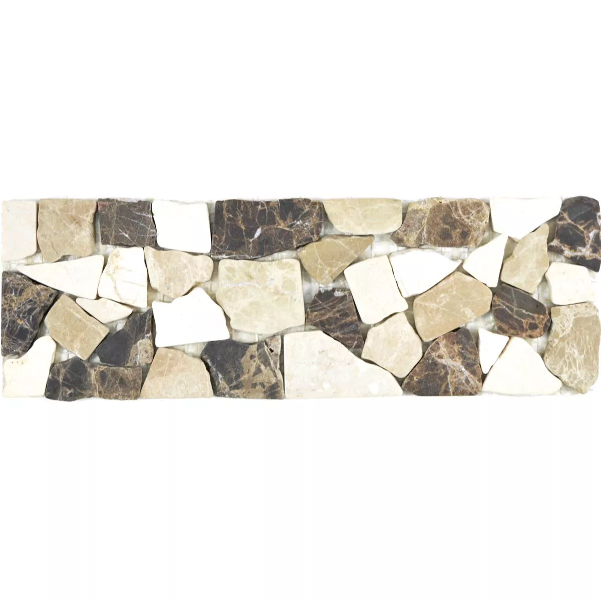 Natural Stone Tiles Border Alzira Castanao Biancone 10x30cm
