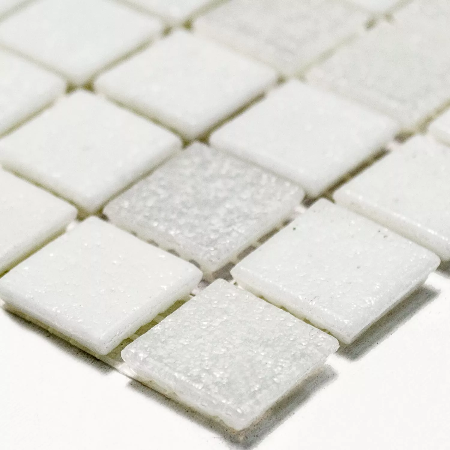 Sample Mosaic Tiles Glass White Mix