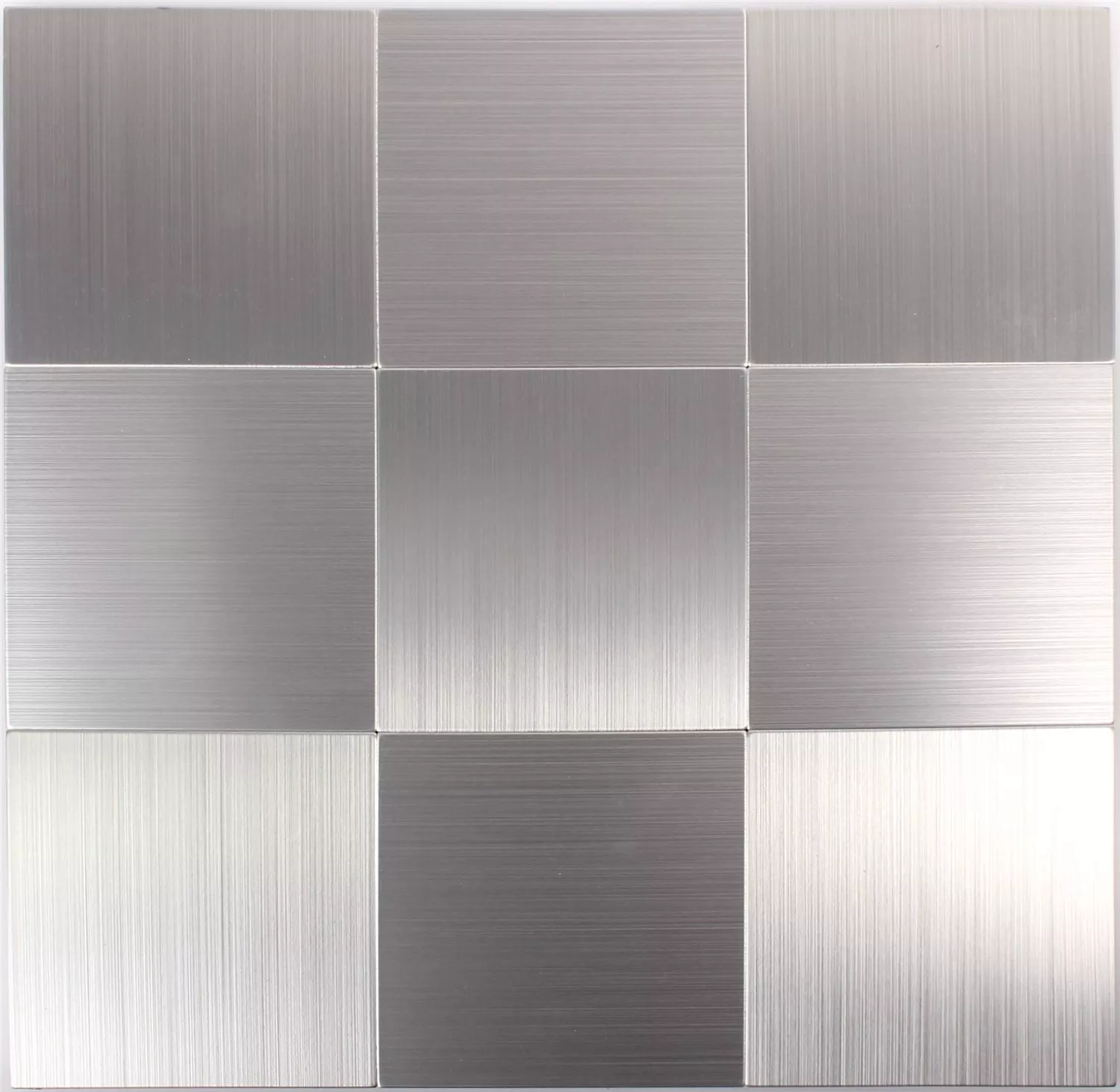 Sample Mosaic Tiles Metal Self Adhesive Mikros Silver Square 100