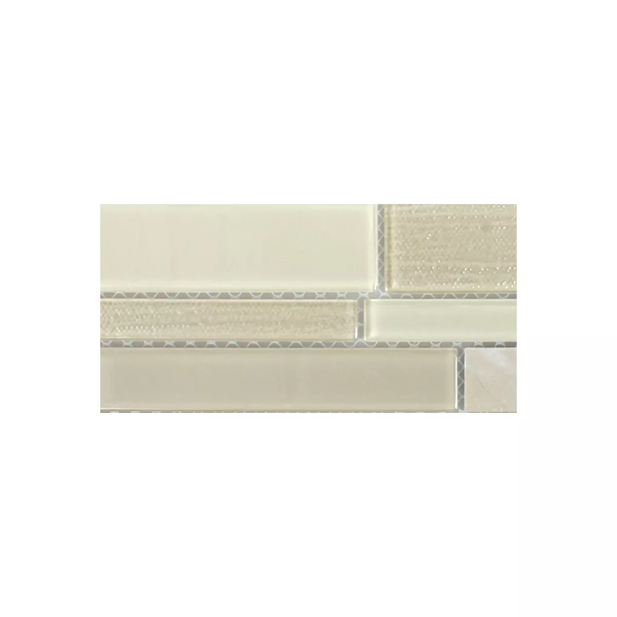 Sample Mosaic Tiles Glass Natural Stone Kalamos Beige