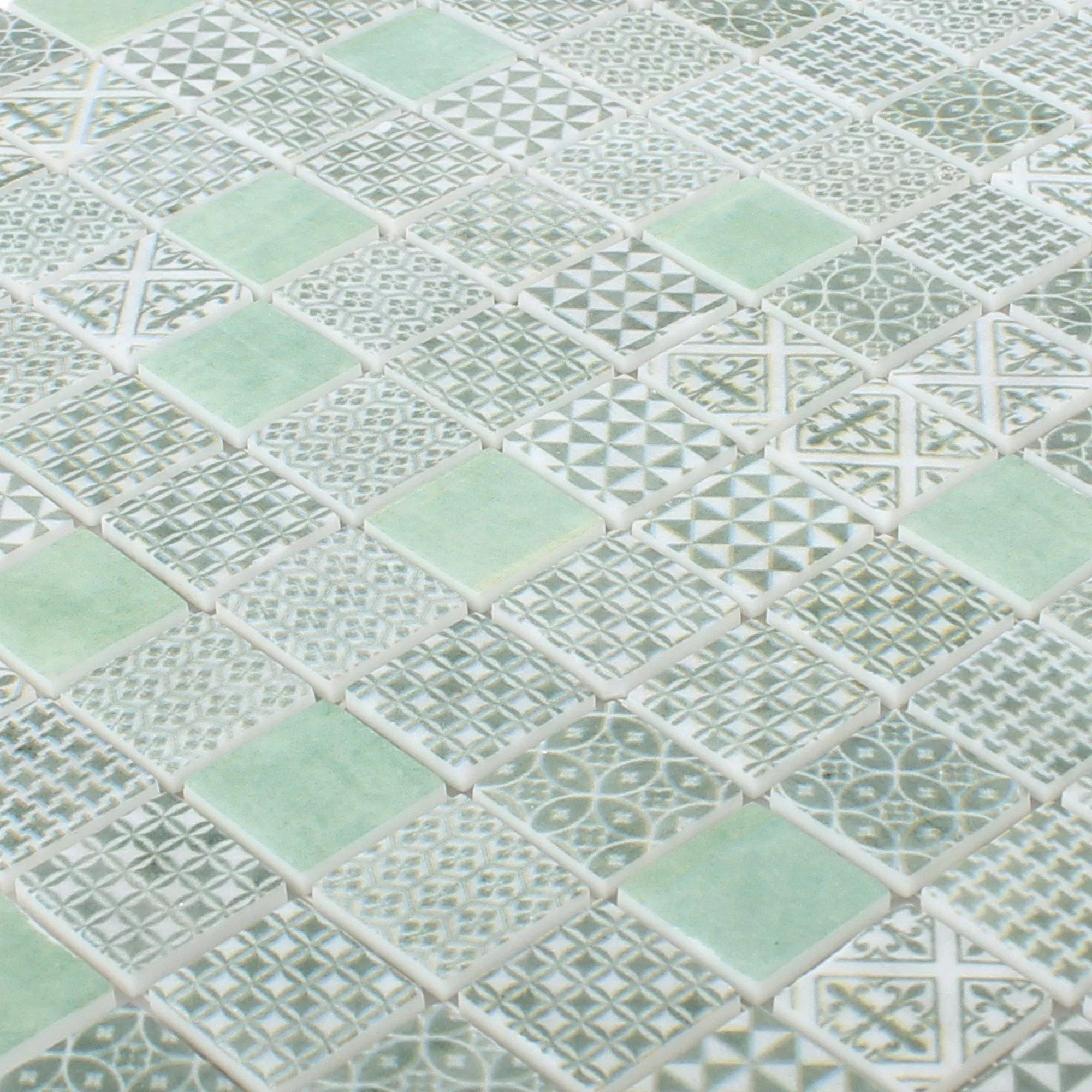 Glass Mosaic Tiles Malard Green