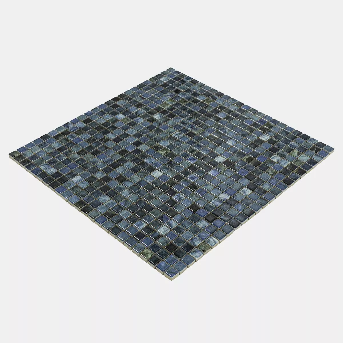 Ceramic Mosaic Tiles Elysium Marble Optic Blue 12