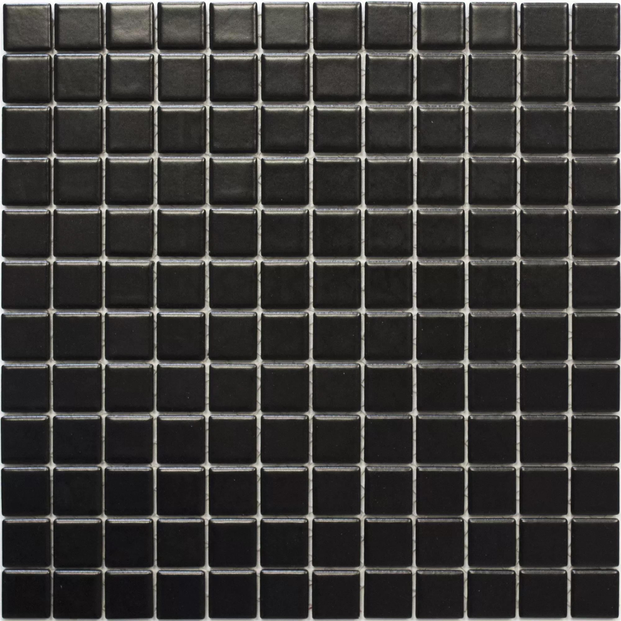 Ceramic Mosaic Tiles Adrian Black Mat Square 23