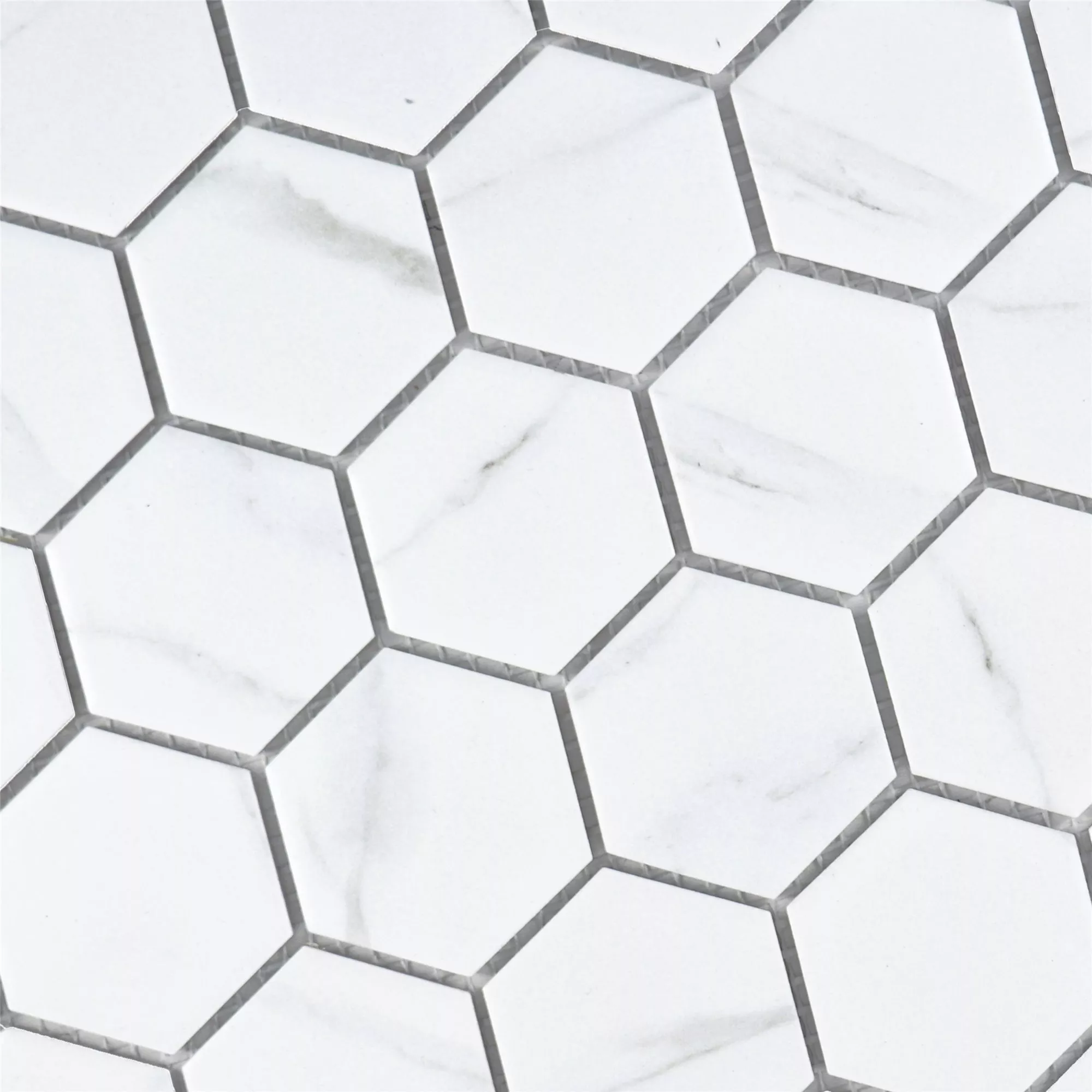 Ceramic Mosaic Tiles Zyrus Carrara Hexagon 51