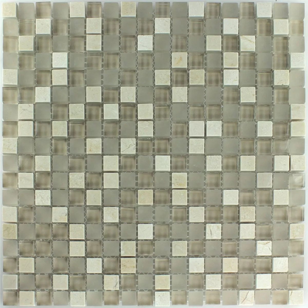 Sample Mosaic Tiles Glass Marble Barbuda Creme 