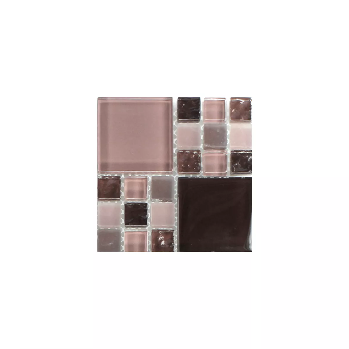 Sample Mosaic Tiles Glass Tiles Bordeaux Mix
