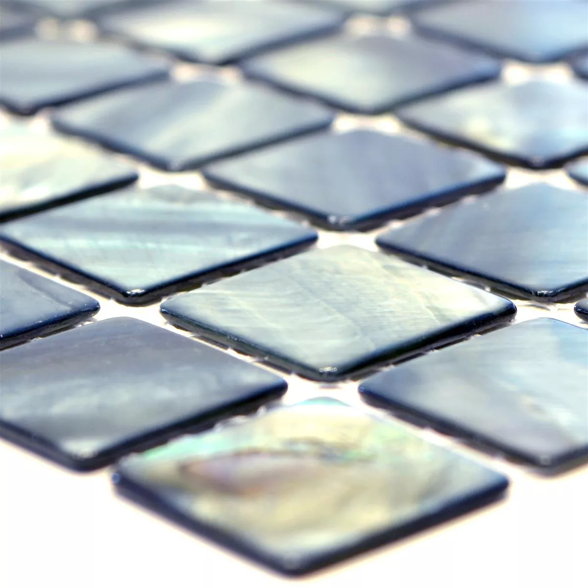 Mosaic Tiles Nacre Xenia Blue Grey
