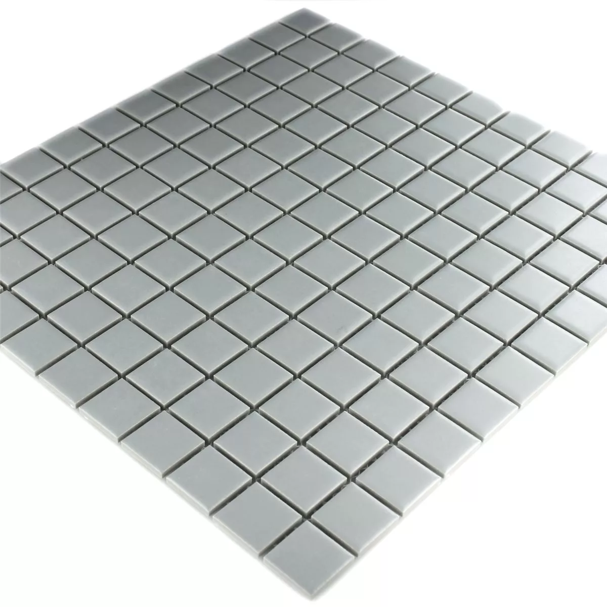 Mosaic Tiles Ceramic Grey Mat Uni