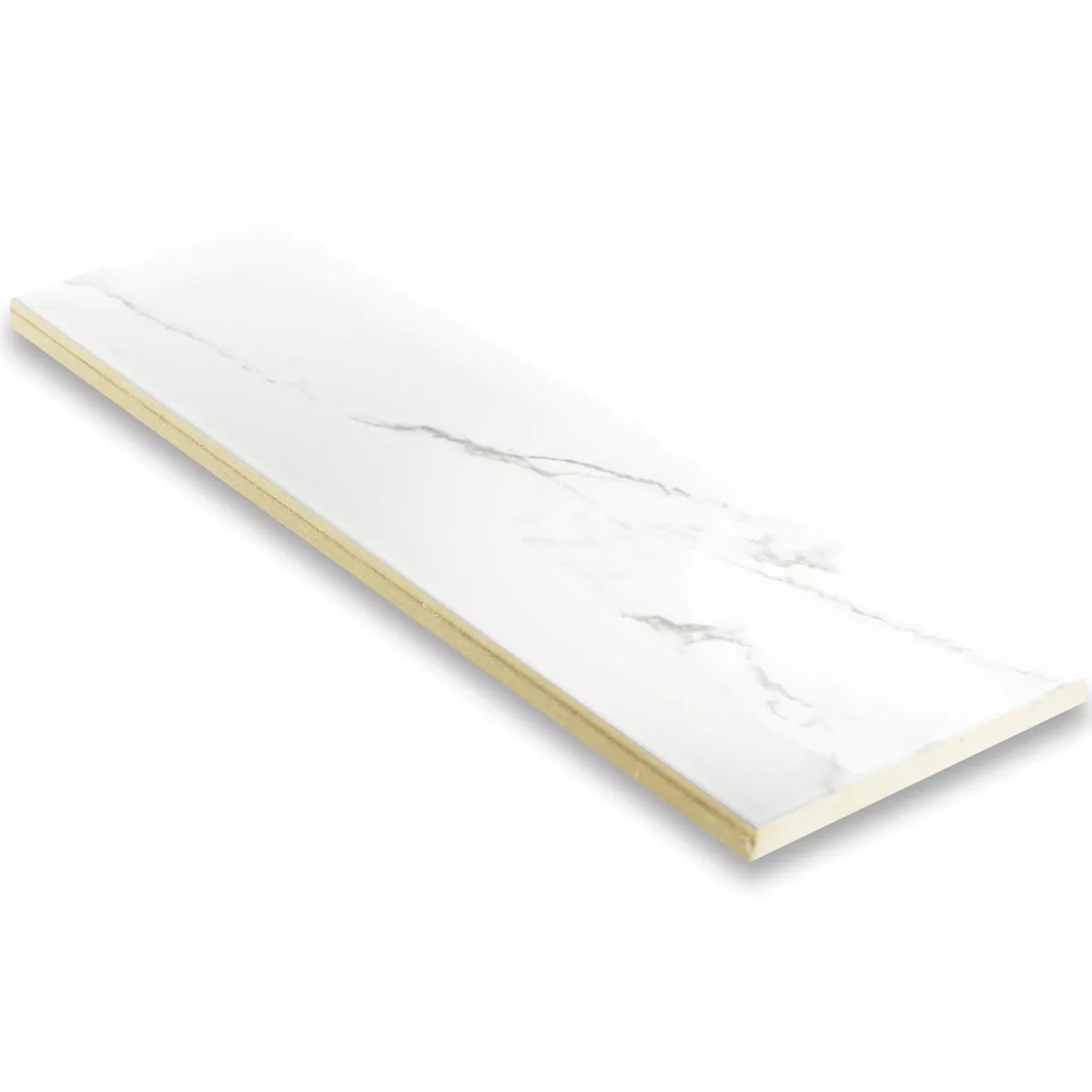 Metro Wall Tiles Girona Marble Optic Blanc Glossy 10x30cm