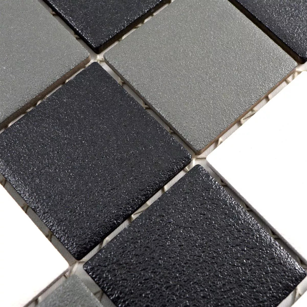 Ceramic Mosaic Tiles Heinmot Black White Metal R10 Q48