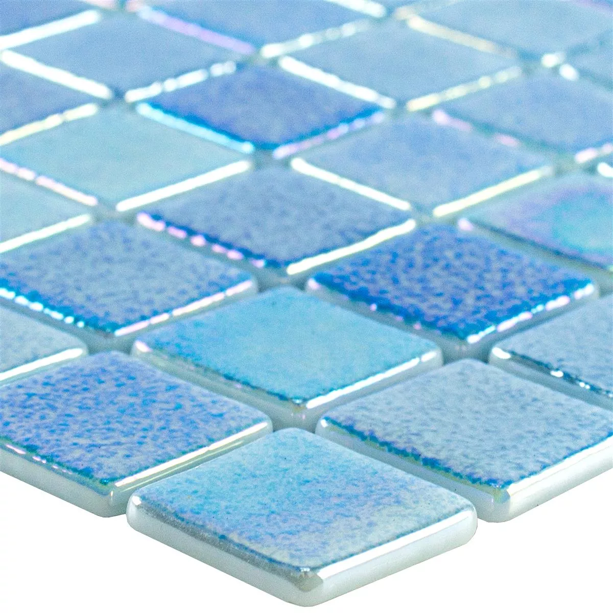 Glass Swimming Pool Mosaic McNeal Light Blue 25