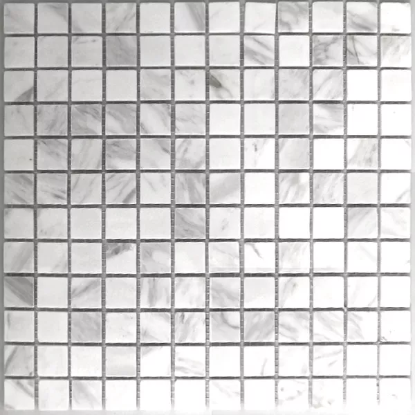 Mosaic Tiles Marble 23x23x8mm White Polished