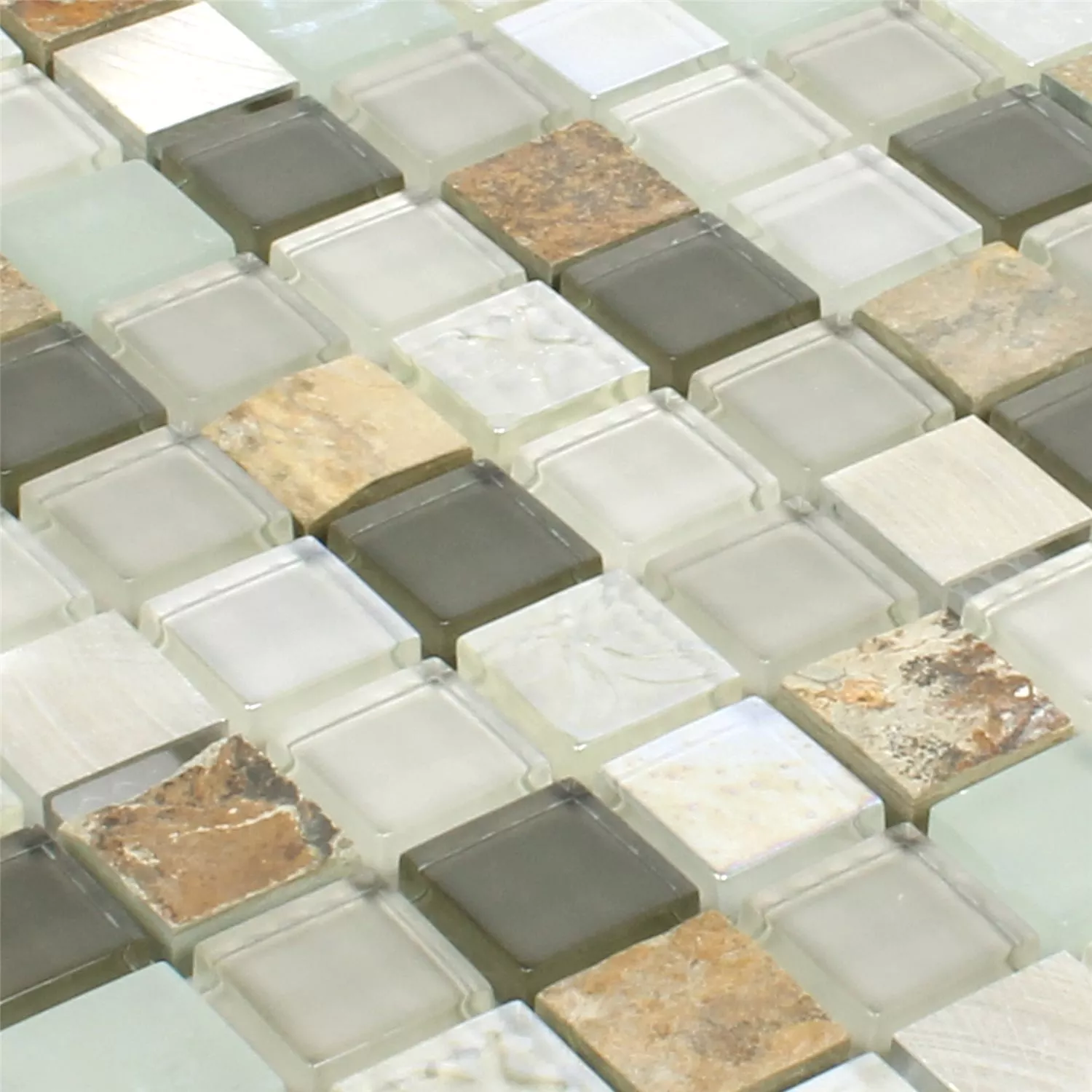 Sample Mosaic Tiles Natural Stone Glass Metal Mix Lockhart