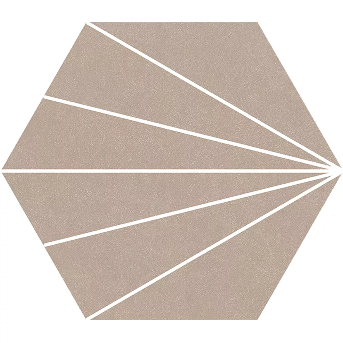 Porcelain Stoneware Tiles Millennium Hexagon 3D Optic Taupe 22,5 x 25,9cm