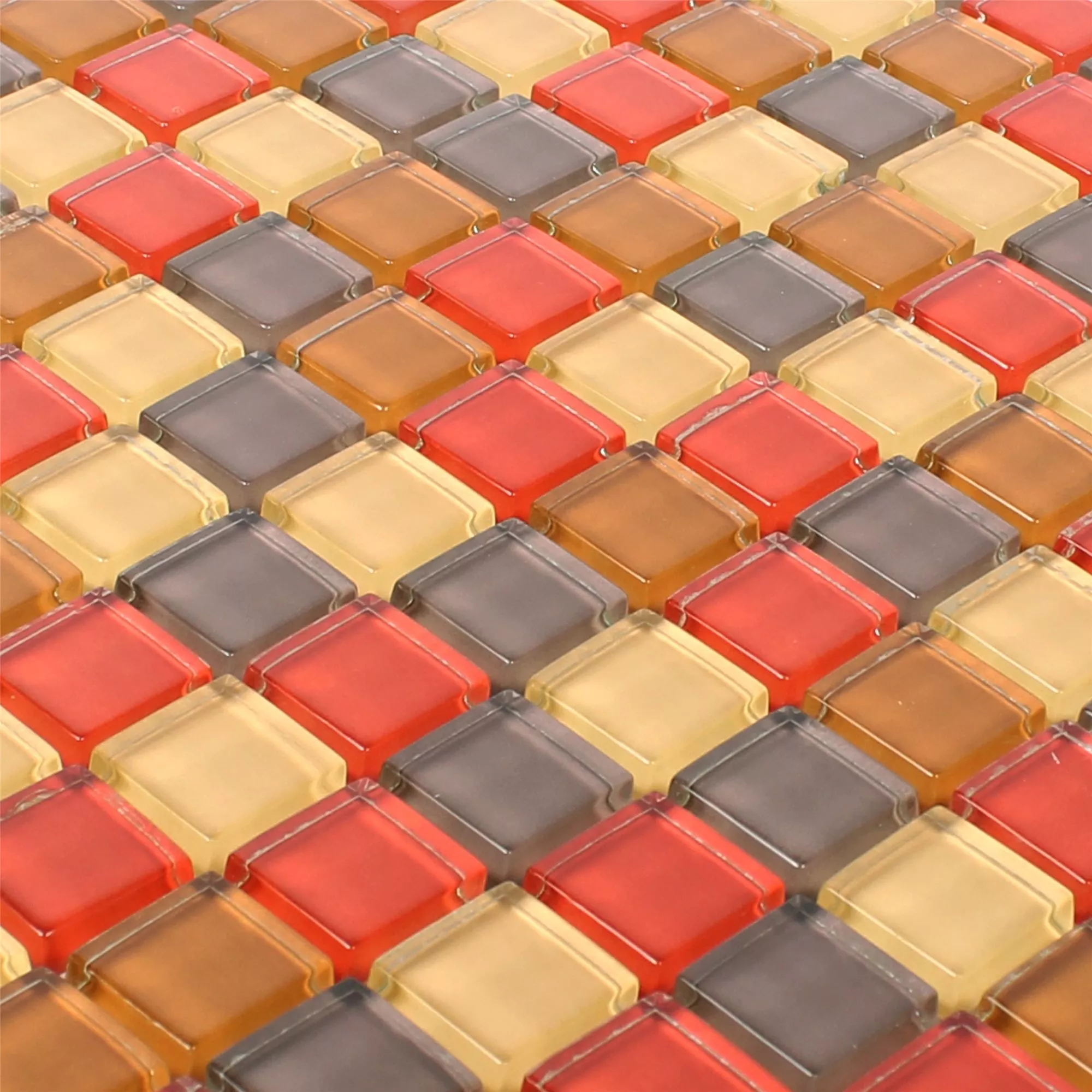 Sample Mosaic Tiles Glass  Red Mix