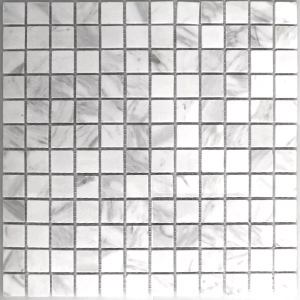 Sample Mosaic Tiles Marble  White Polished