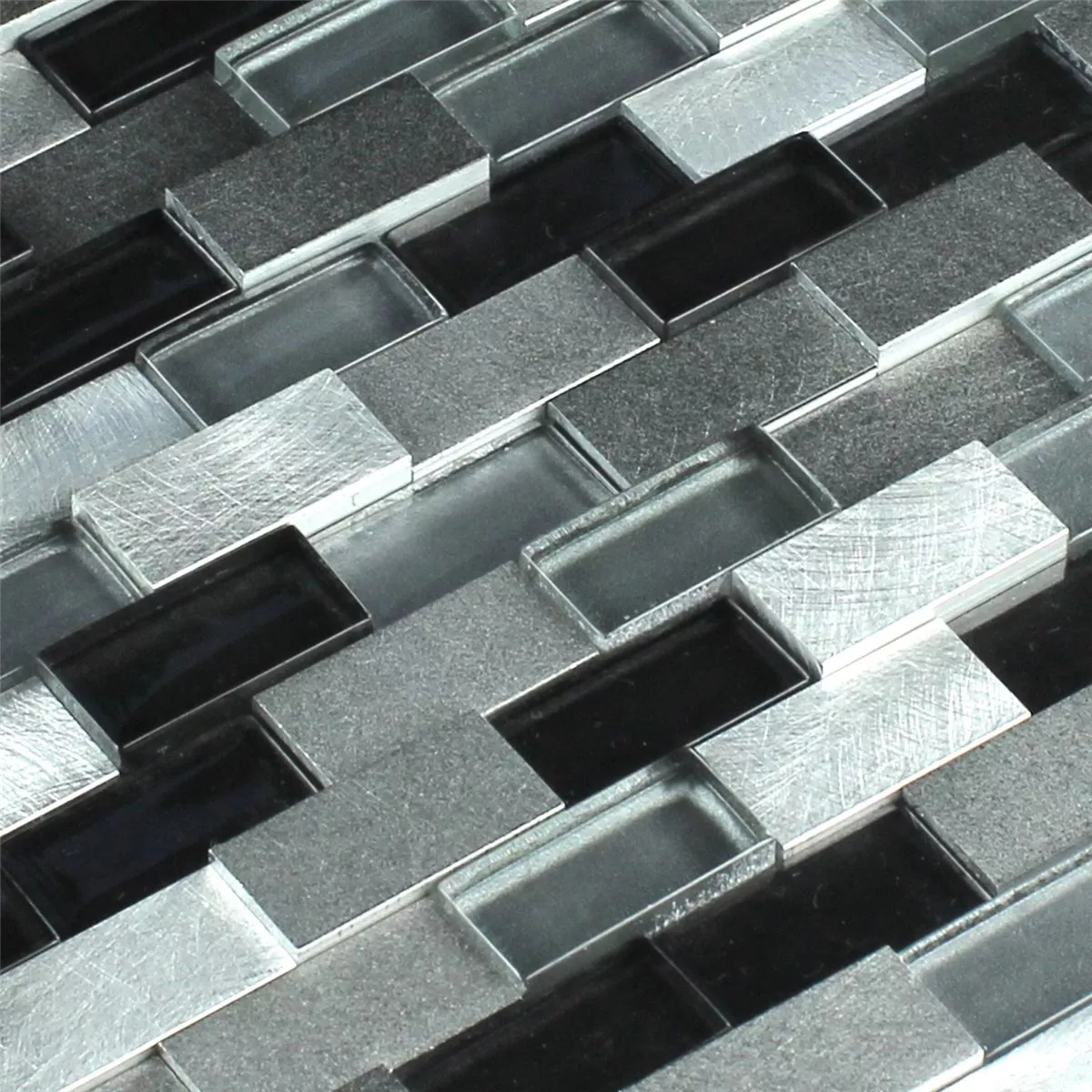 Sample Design Mosaic Aluminium Alu Glass D Black Silver