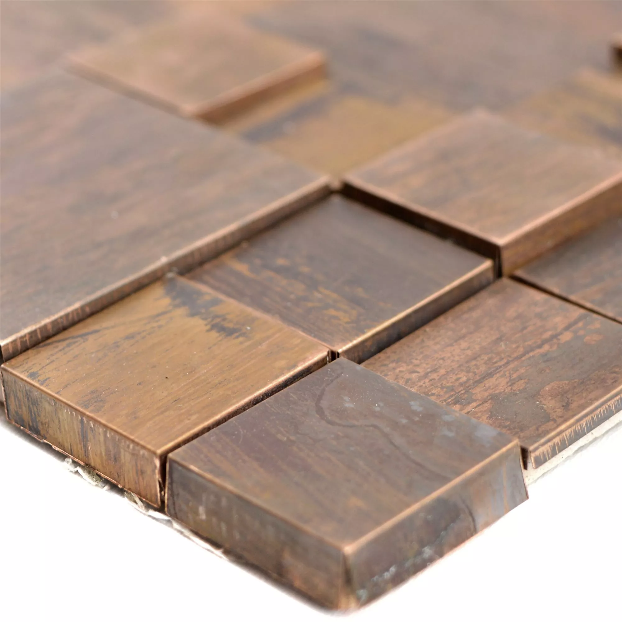 Metal Copper Mosaic Tiles Myron Kombi 3D