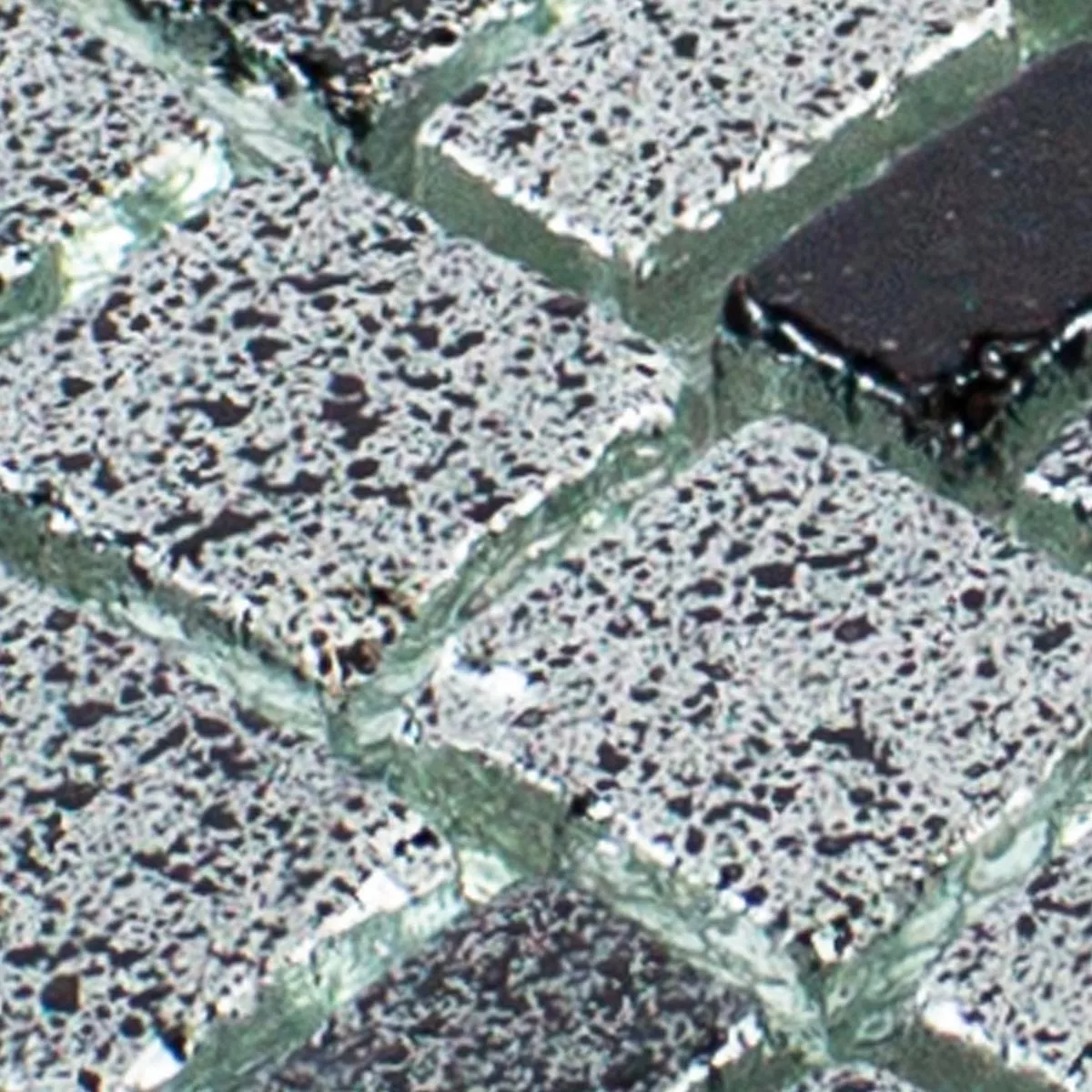 Sample Glass Mosaic Tiles Economy Black Grey