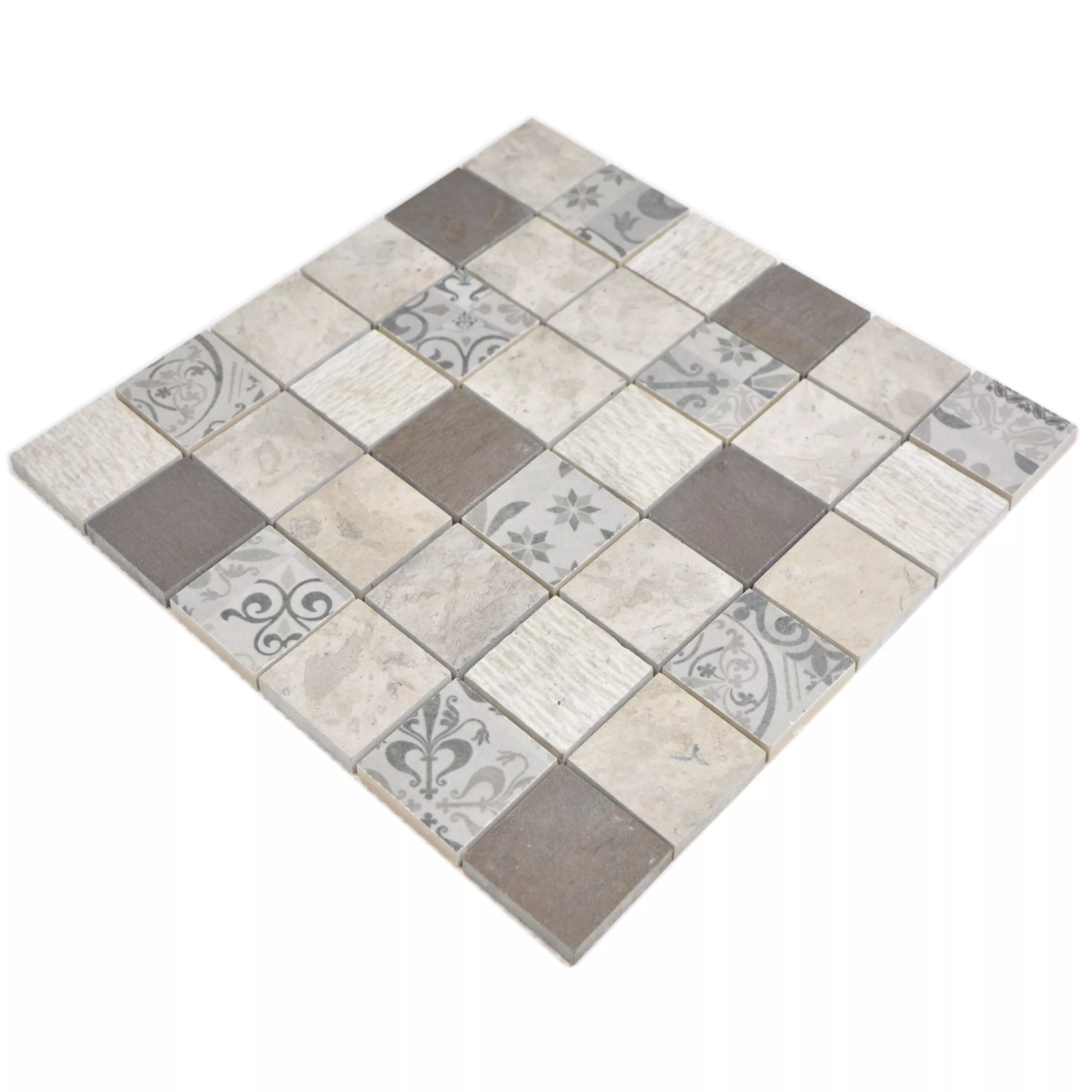 Sample Ceramic Mosaic Tiles Mythos Square Grey