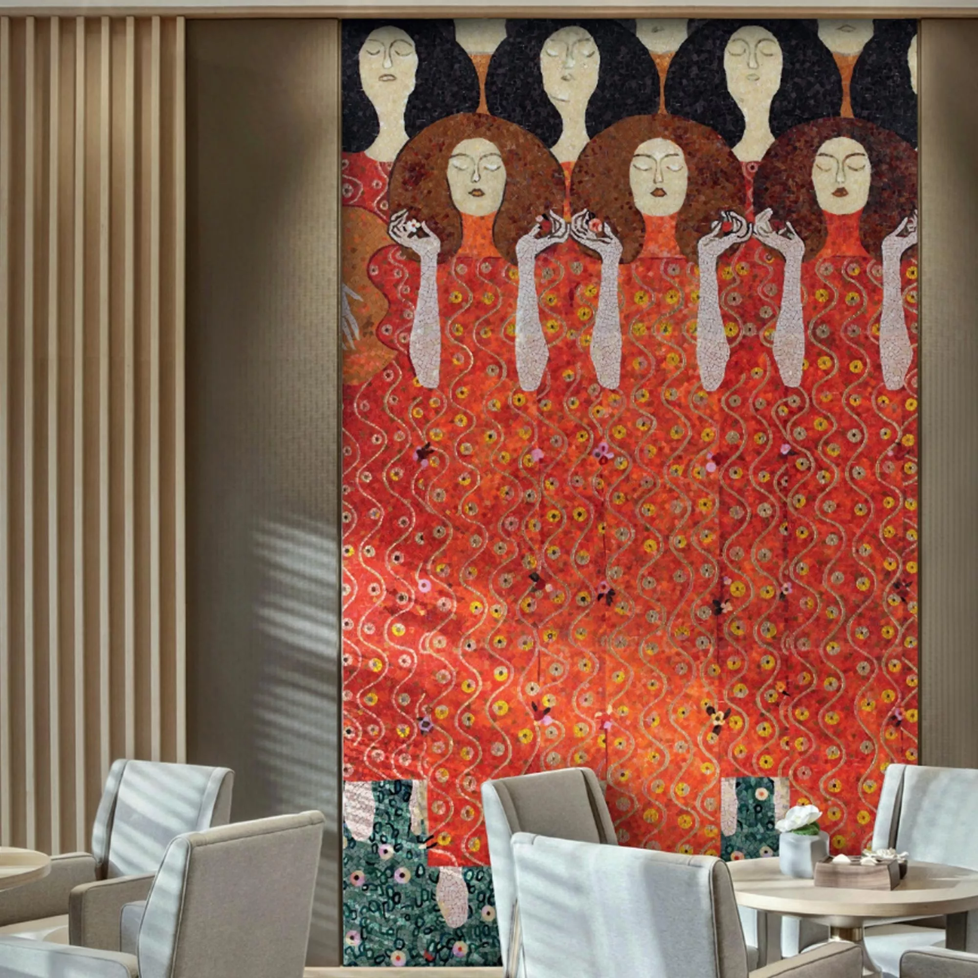 Glass Mosaic Picture Singers 120x240cm