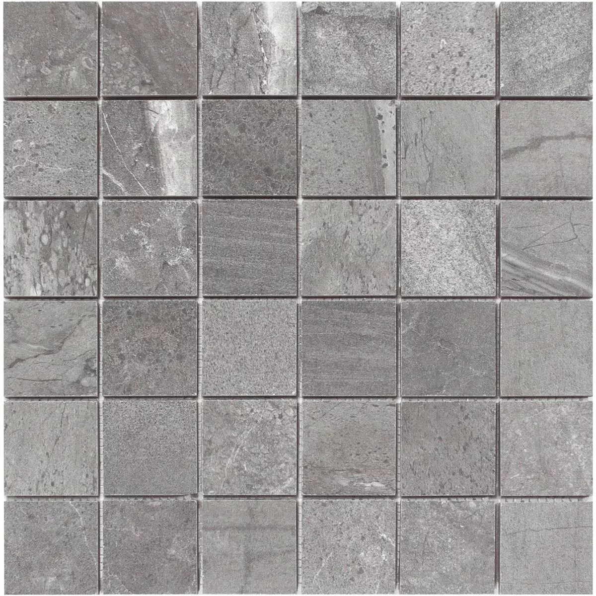 Ceramic Mosaic Tile Ibiza Stone Optic Grey