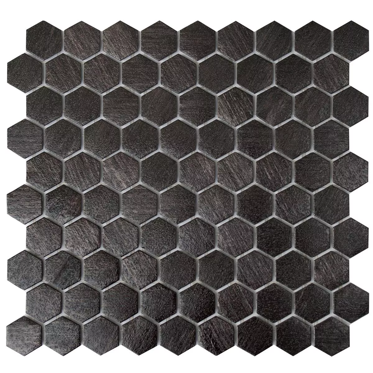 Glass Mosaic Tiles Trend-Vi Hexagonal 2104 Anthracite Glass Mosaic Tiles Trend-Vi Hexagonal 2104 Anthracite