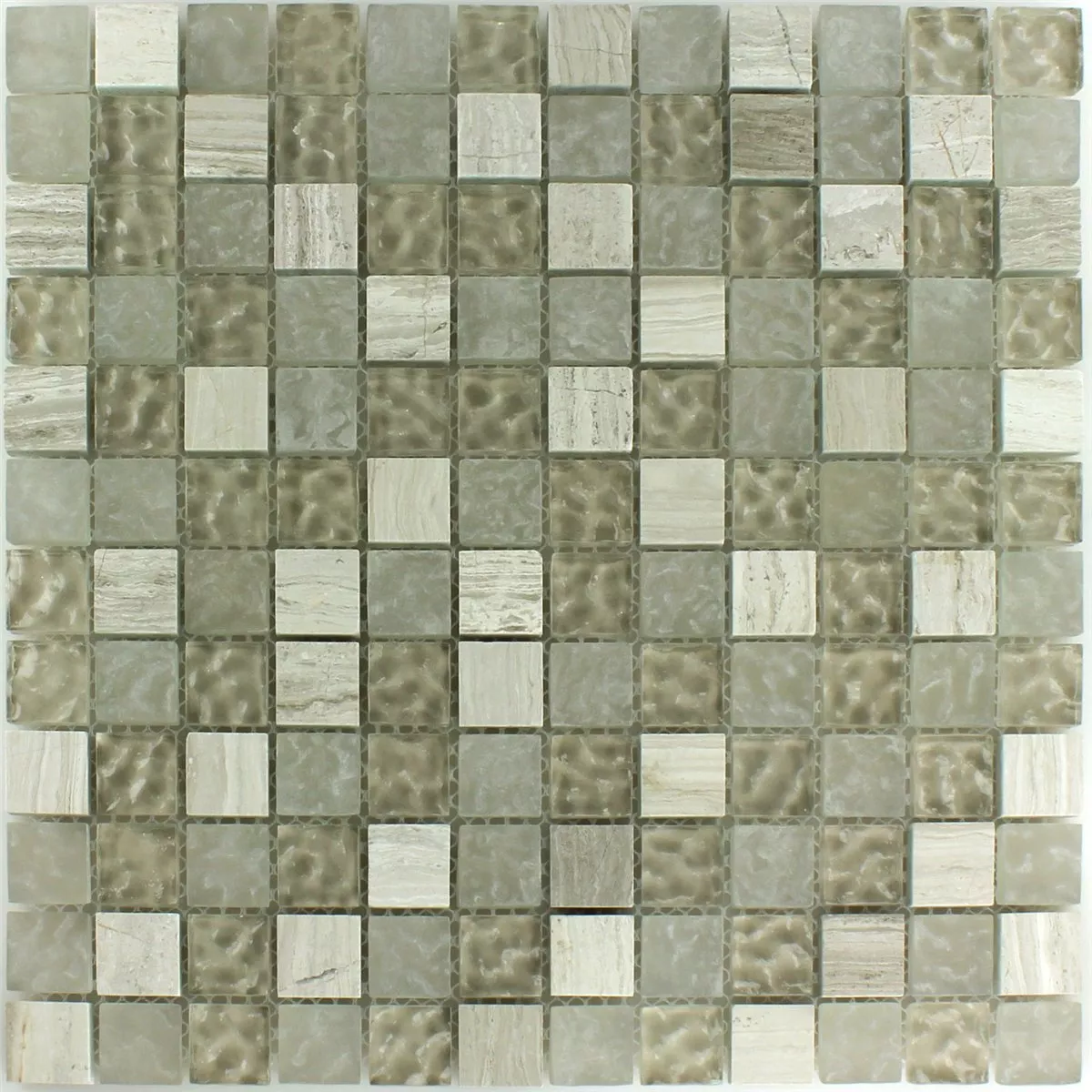 Sample Mosaic Tiles Glass Marble Burlywood  Drummed