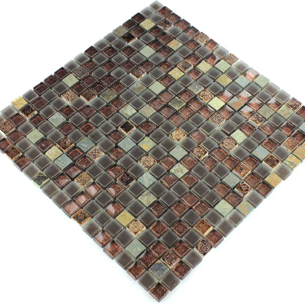 Sample Glass Limestone Quartzite Mosaic Tiles Glitter 