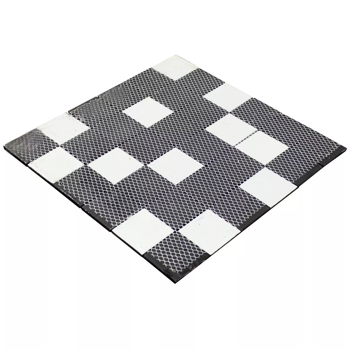 Glass Mosaic Tiles Curlew Black Silver Q48 4mm