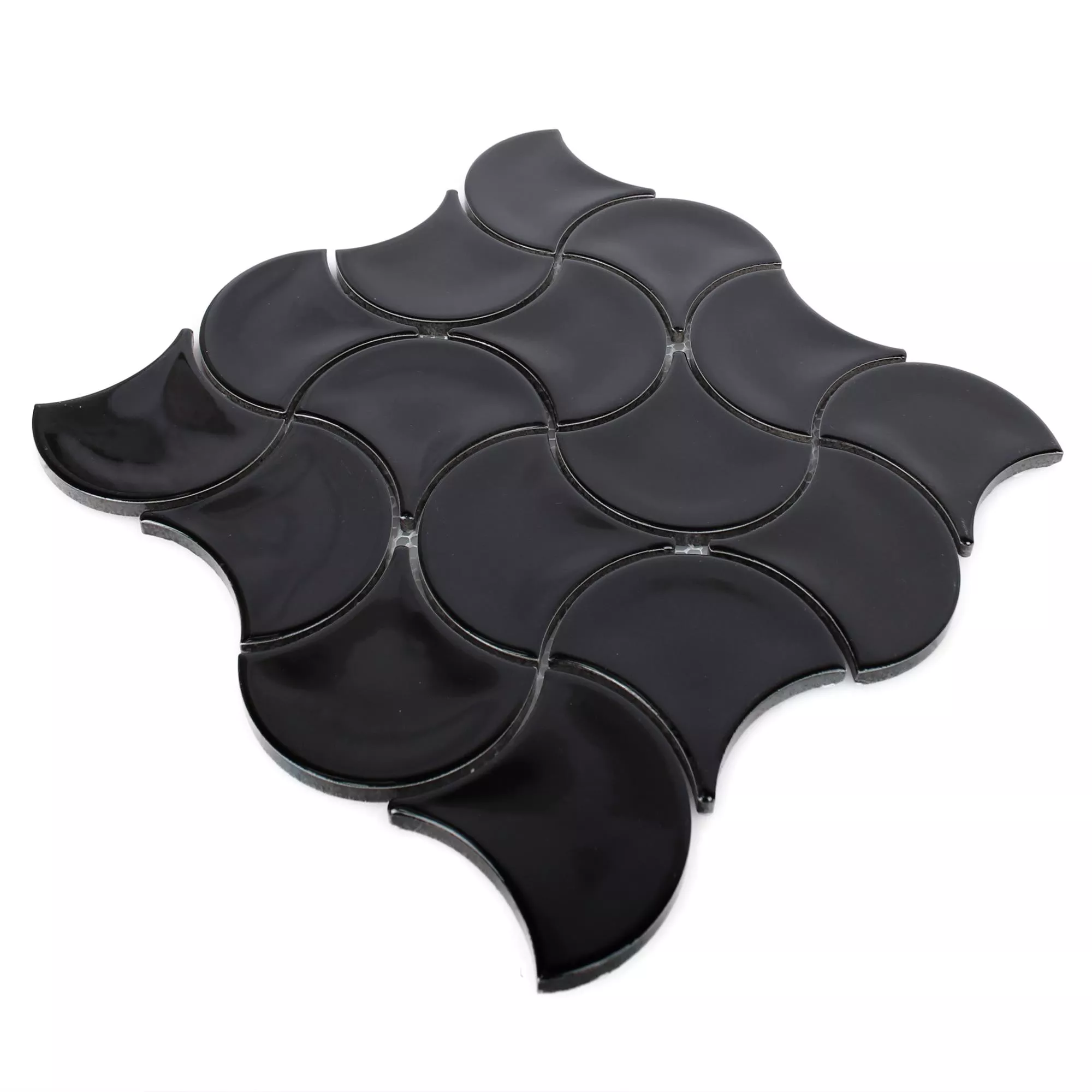 Ceramic Mosaic Tiles Toledo Wave Black