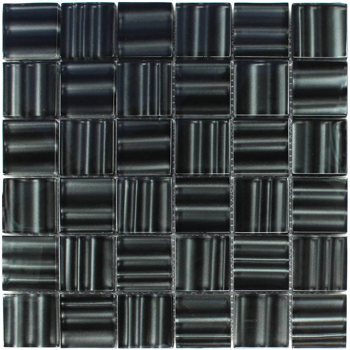 Mosaic Tiles Glass Columbia Black Striped