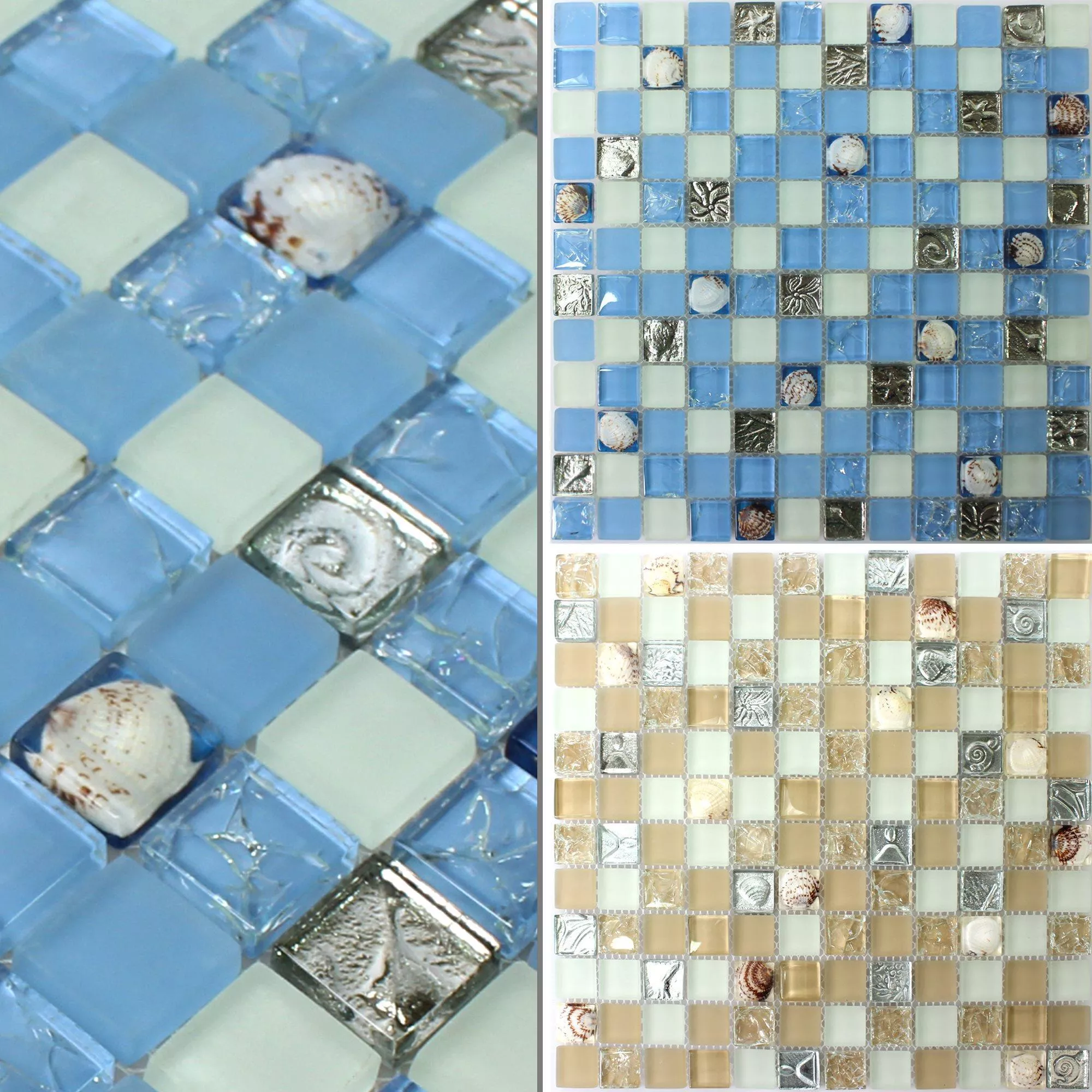 Sample Mosaic Tiles Glass Shell