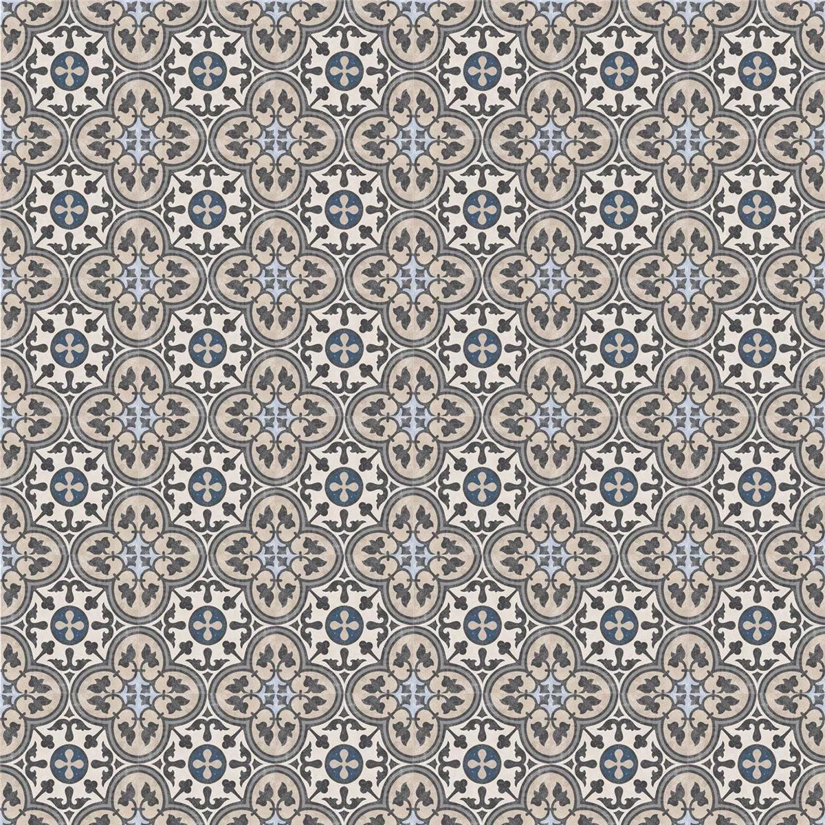 Cement Tiles Retro Optic Gris Floor Tiles Luisa 18,6x18,6cm