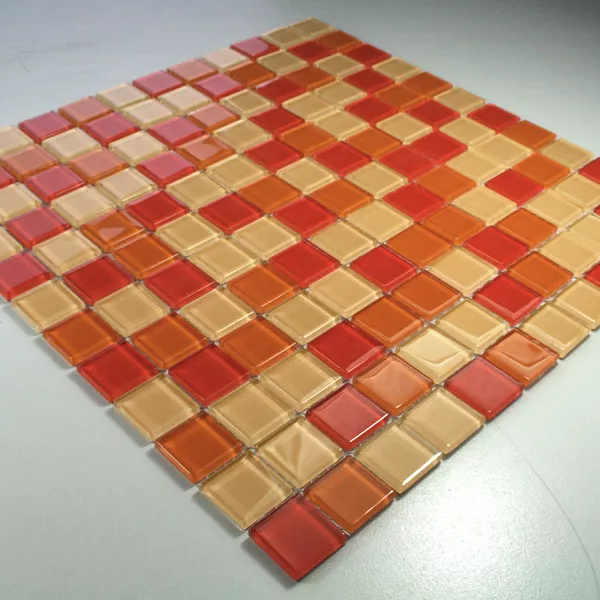 Sample Mosaic Tiles Glass Valencia Red Orange