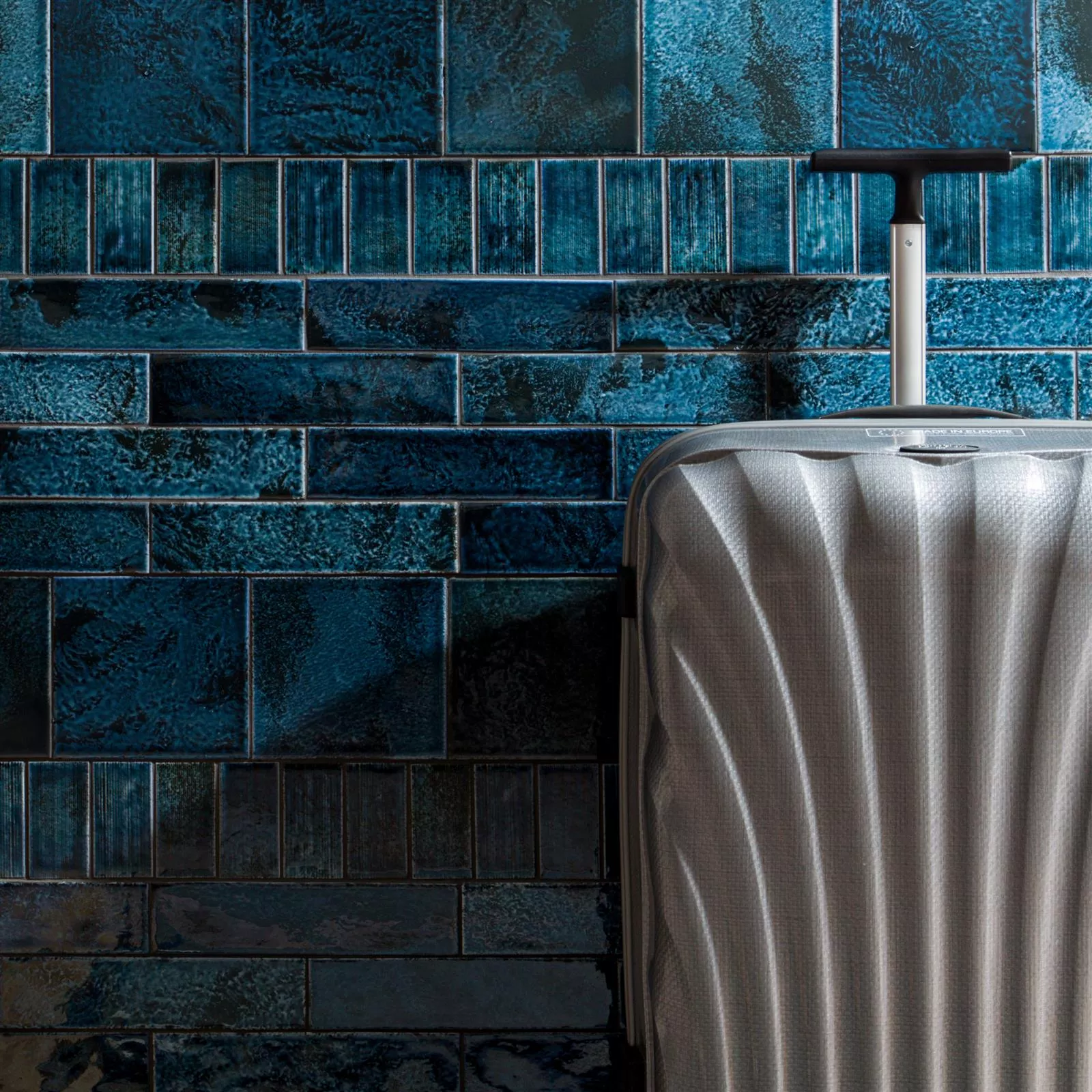 Wall Tile Vanroy Waved 6x24cm Blue