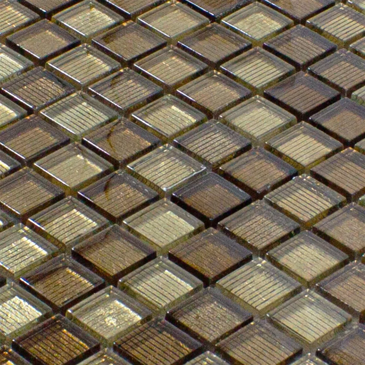 Sample Glass Mosaic Tiles Tyson Structured Bronze