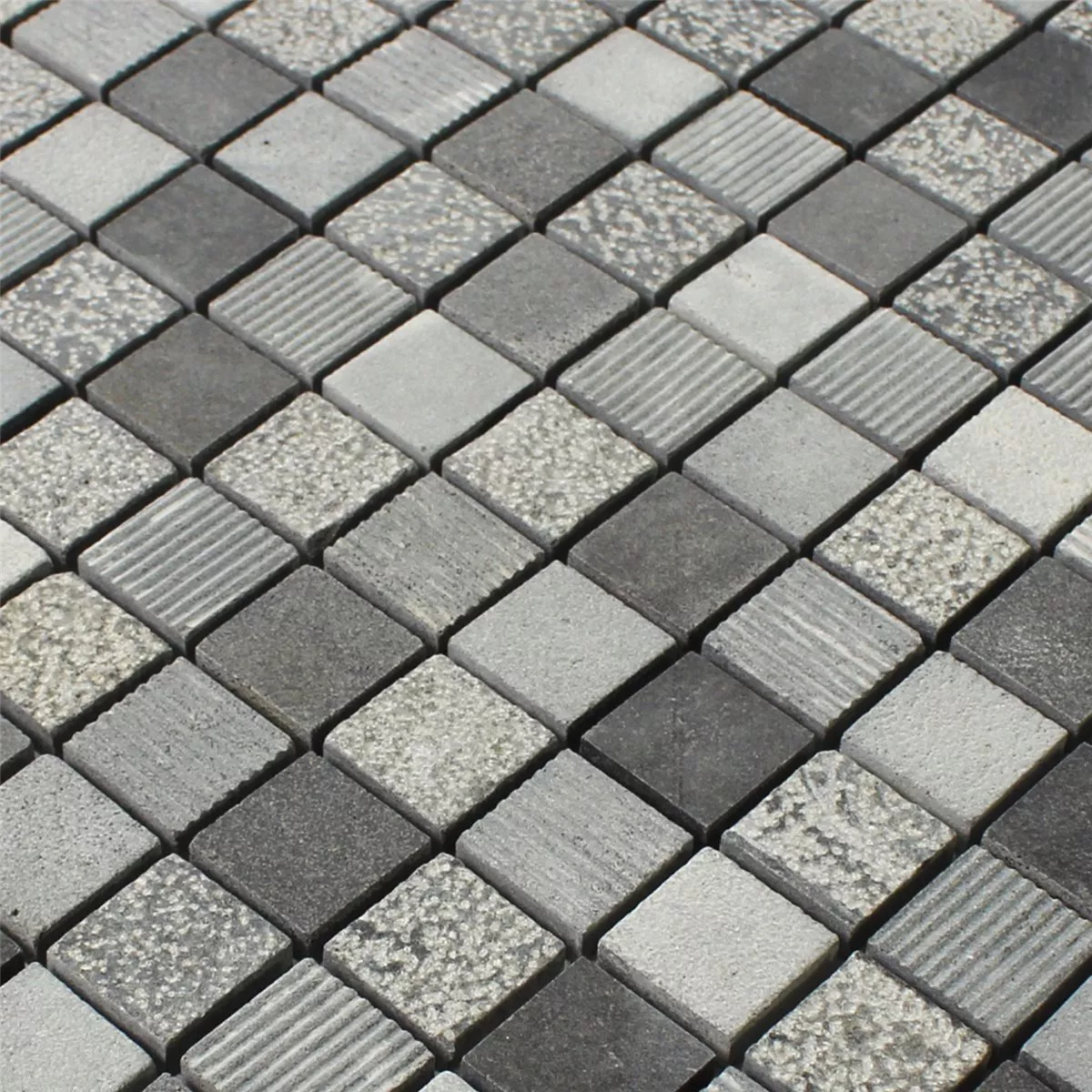 Mosaic Tiles Natural Stone Notte Anthracite