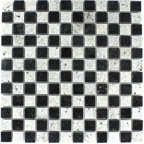 Sample Mosaic Tiles Granit Galaxy Black Kashmir White