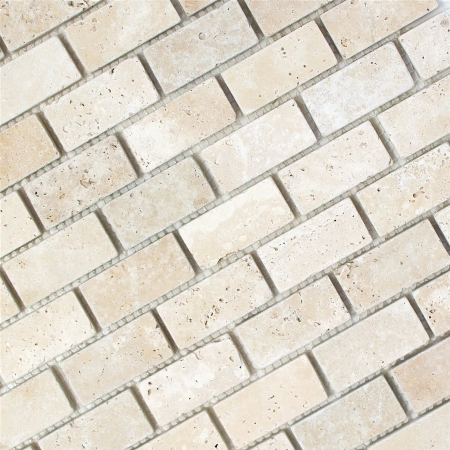 Mosaic Tiles Travertine Barga Beige Brick