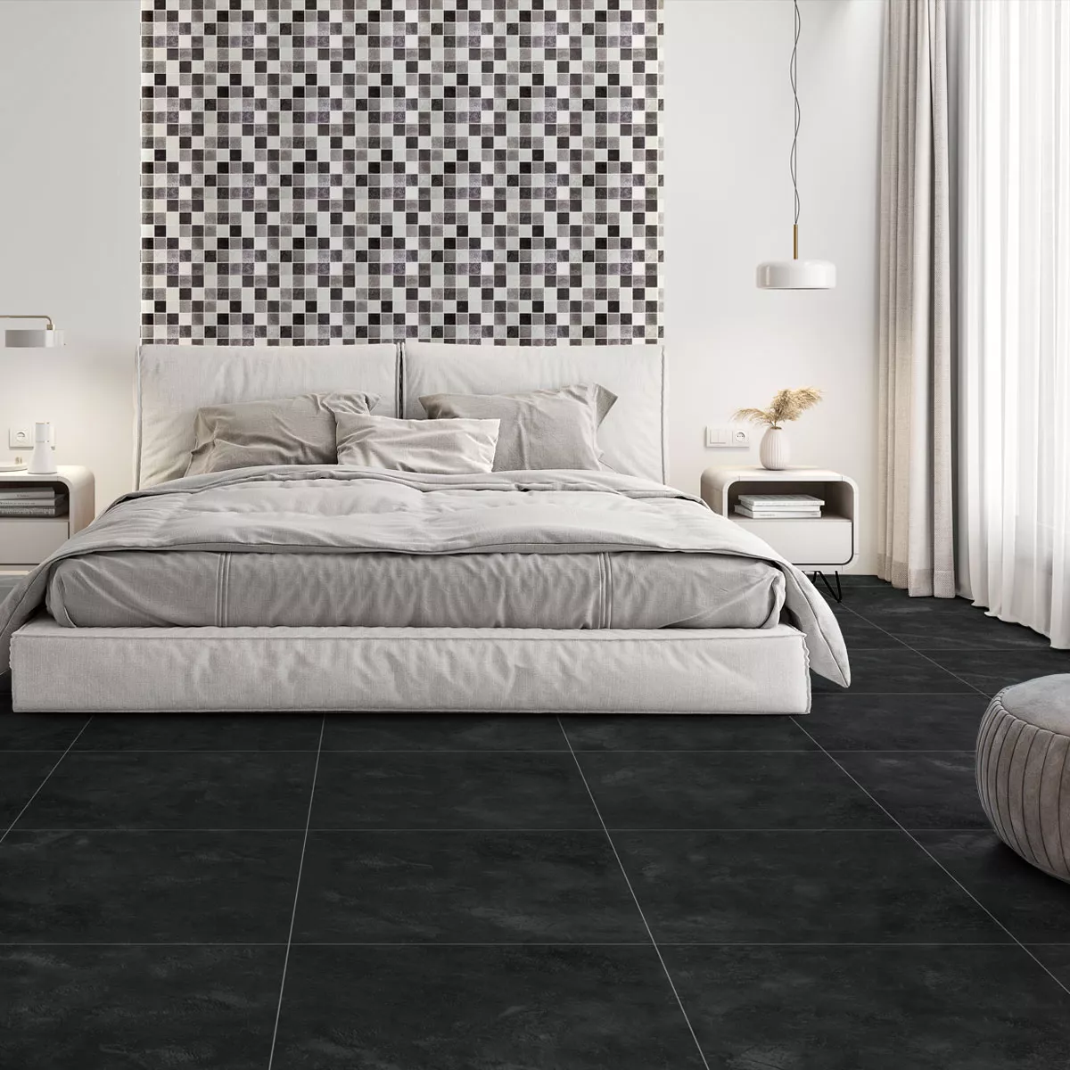 Floor Tiles Cortina Beton Optic Mat Dark Grey 60x60cm