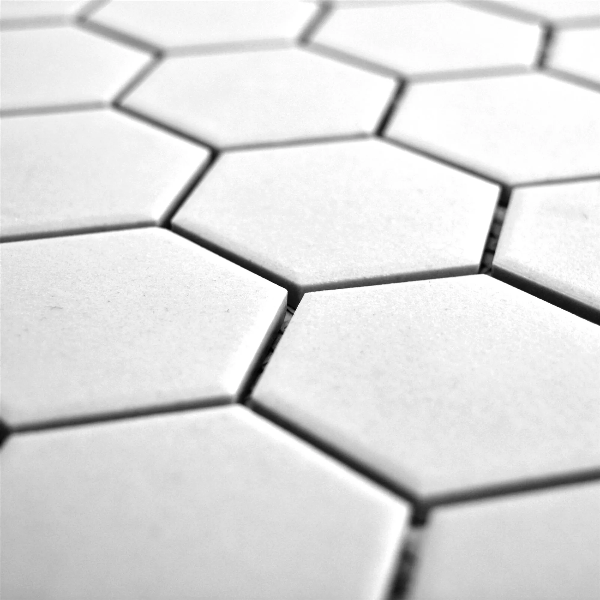 Ceramic Mosaic Tiles Begomil Unglazed White