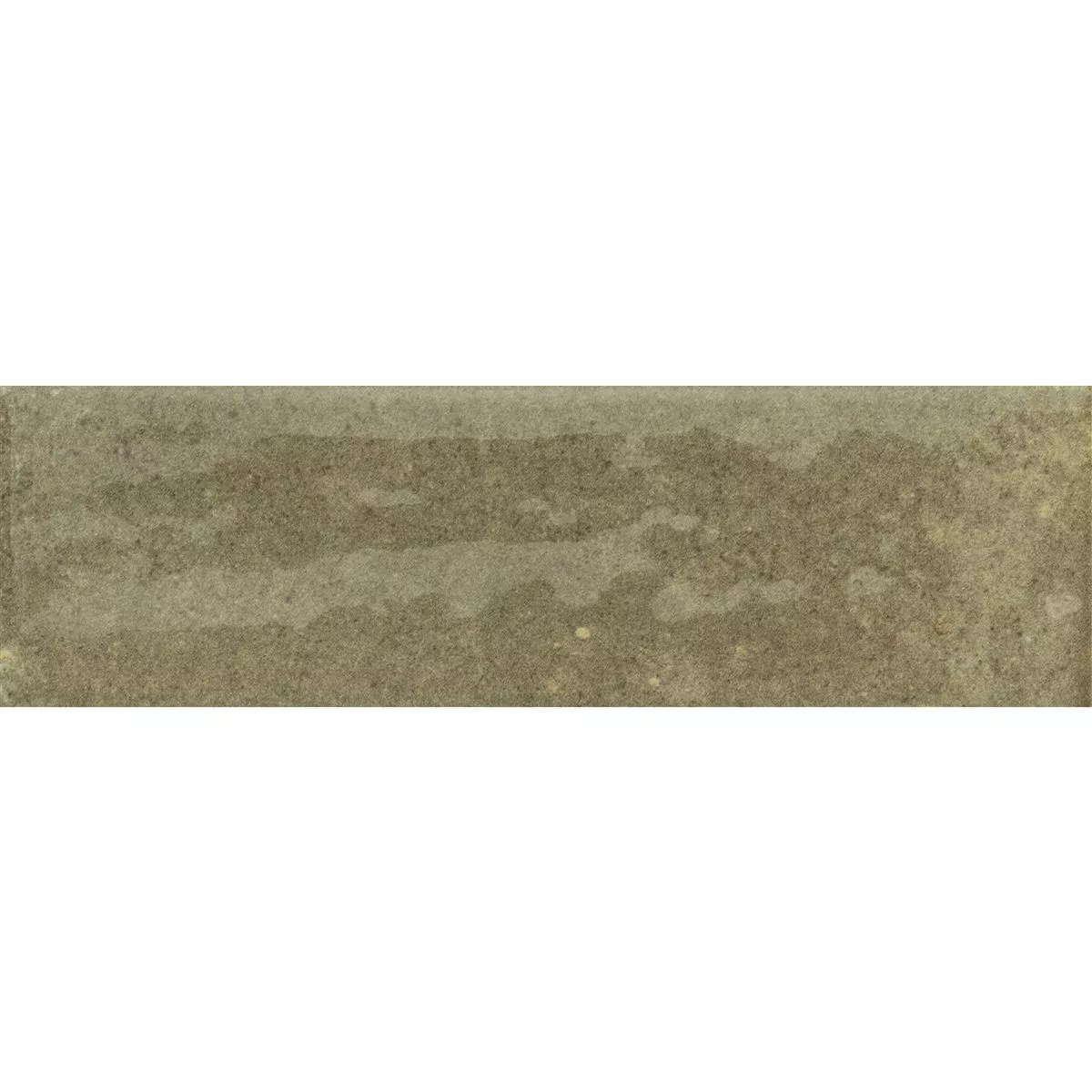 Wall Tiles Arosa Glossy Waved Olive Green 6x25cm
