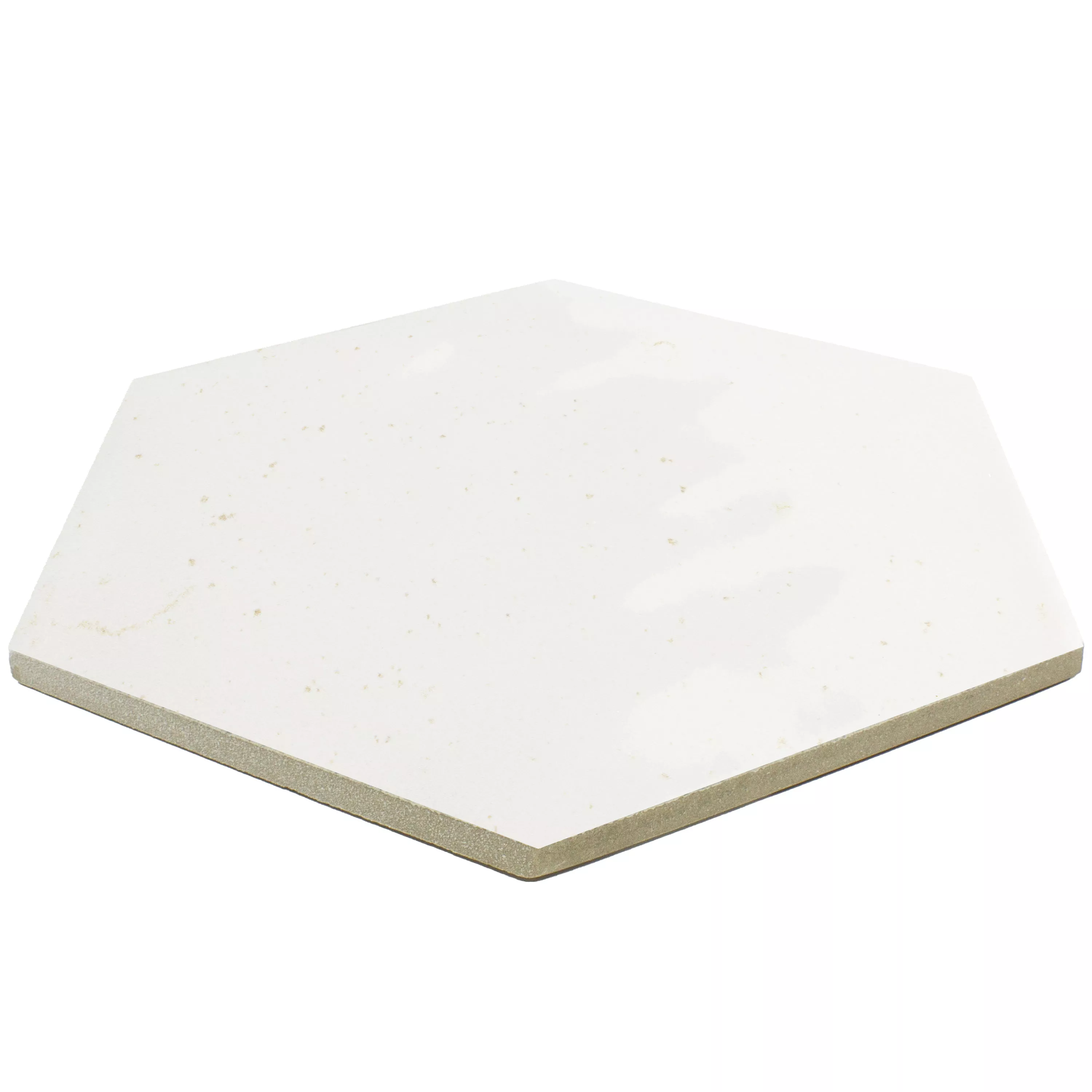 Sample Wall Tiles Arosa Glossy Waved Hexagon Blanc 17,3x15cm