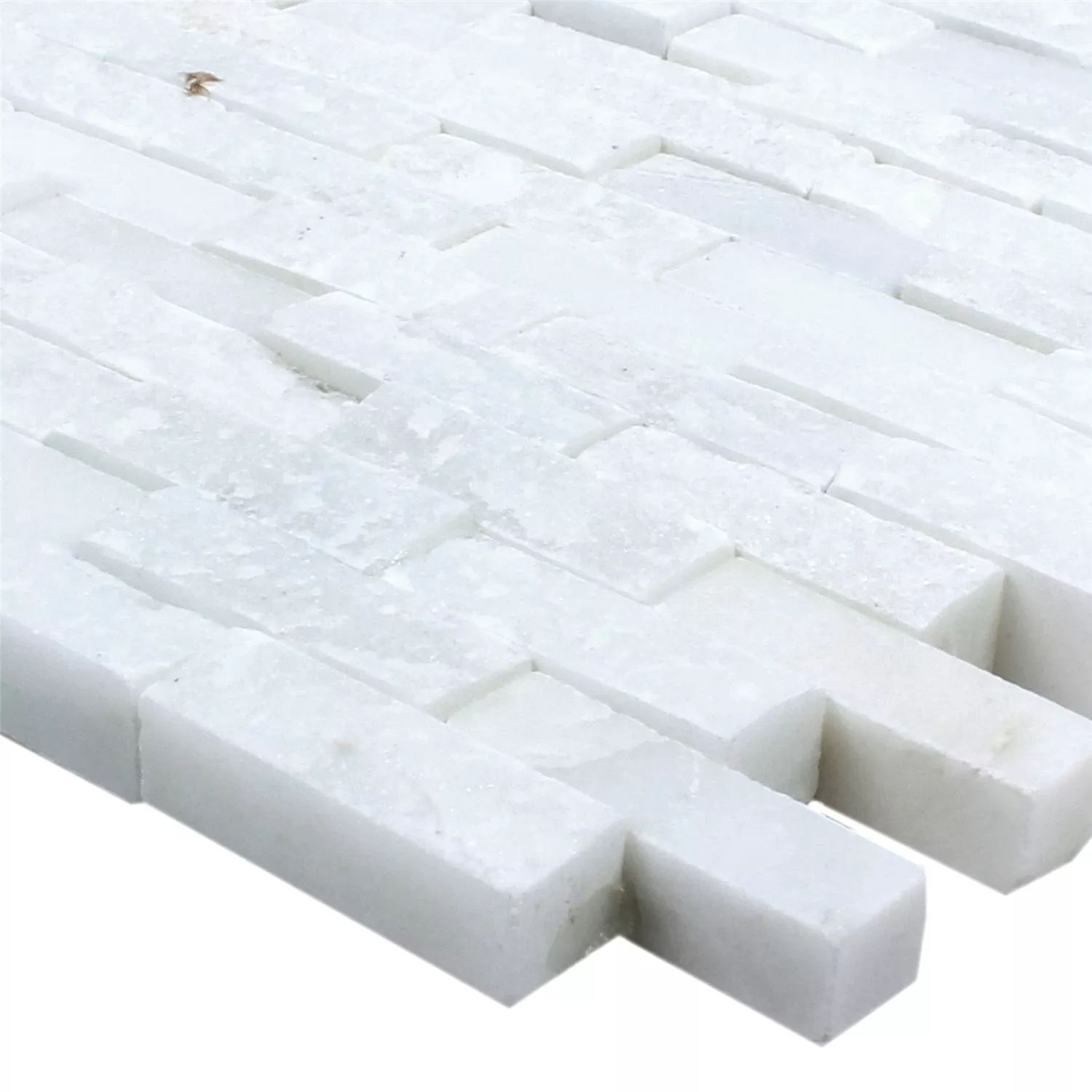 Mosaic Tiles Marble Sirocco White 3D Mosaic Tiles Marble Sirocco White 3D