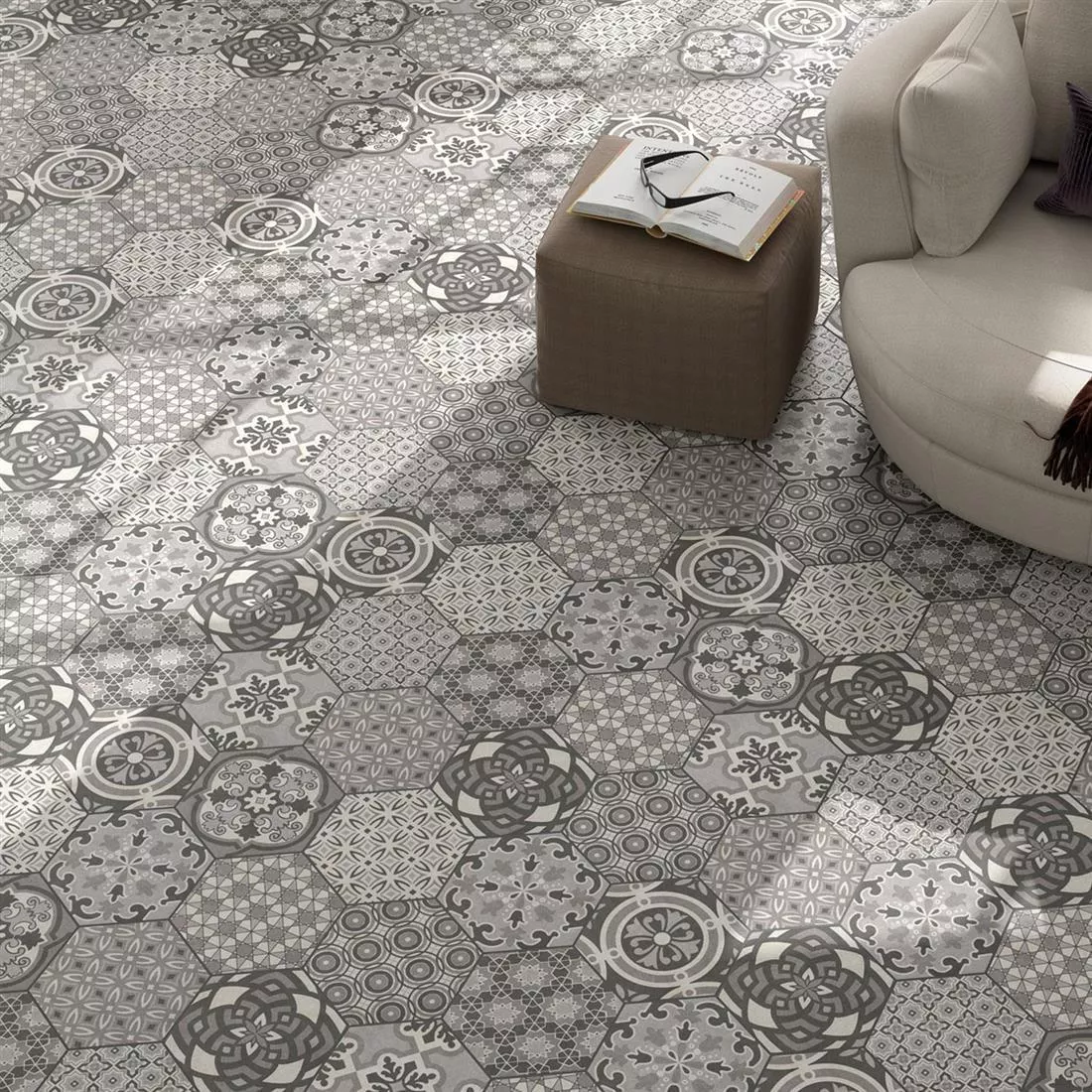 Cement Tiles Optic Hexagon Floor Tiles Alicante Decor Magic
