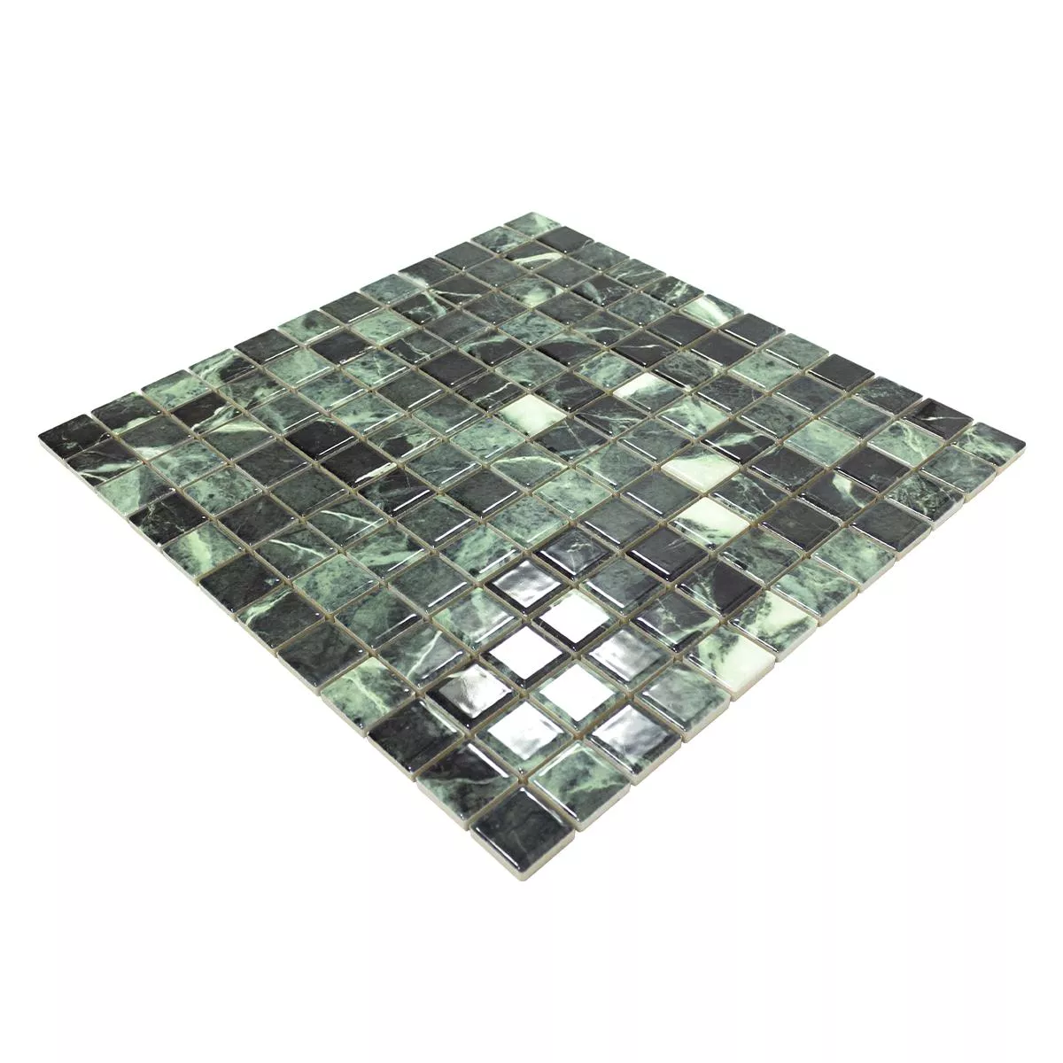 Ceramic Mosaic Tiles Elysium Marble Optic Green 23