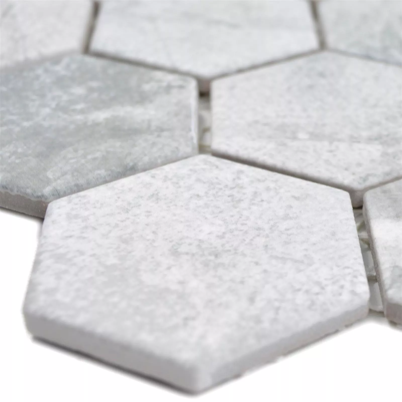 Sample Ceramic Mosaic Comtessa Hexagon Cement Optic Light Grey