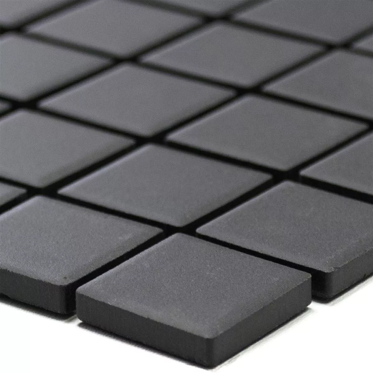 Ceramic Mosaic Miranda Non-Slip Black Unglazed Q25 Ceramic Mosaic Miranda Non-Slip Black Unglazed Q25