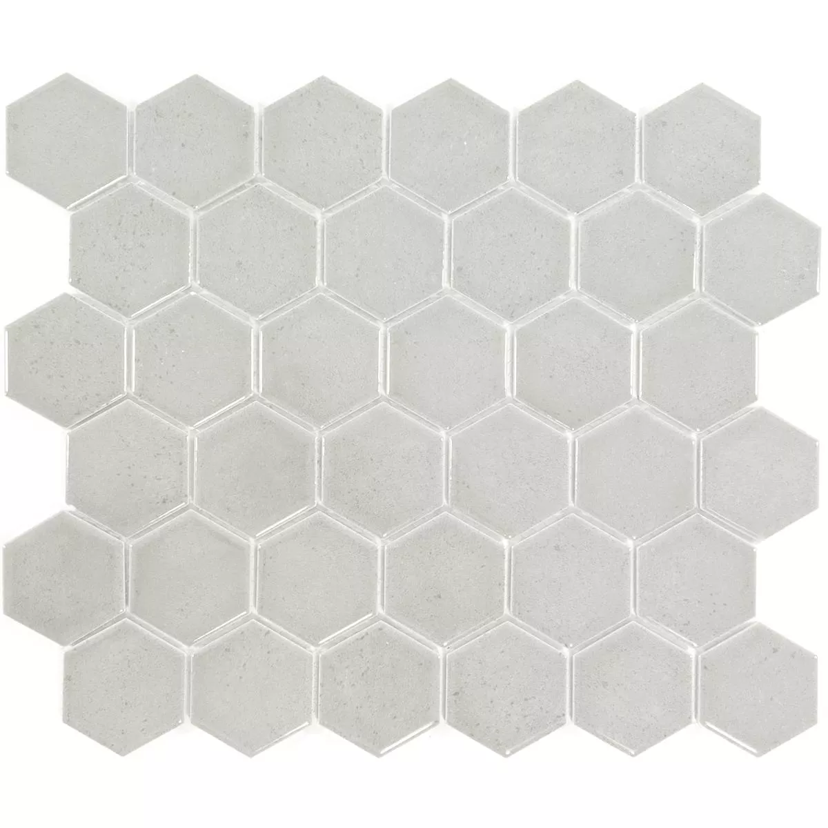 Ceramic Mosaic Tiles Eldertown Hexagon Blanc